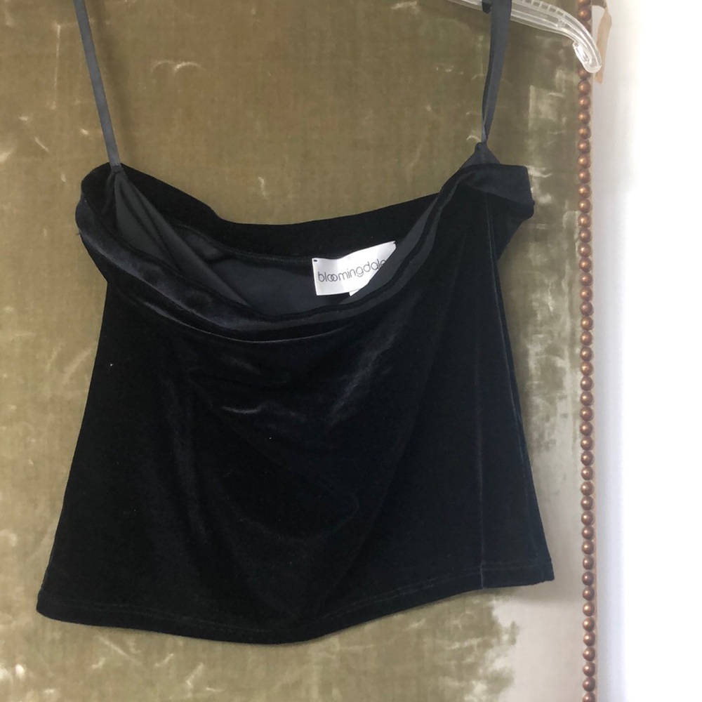 Black velvet bustier